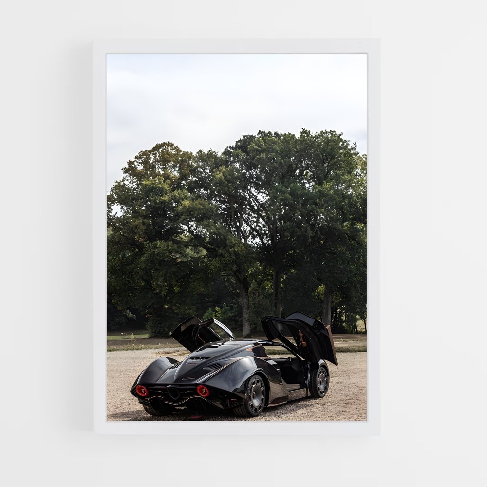Poster Boulogne Noir et Rouge – affiche Hispano Suiza (vue 3)